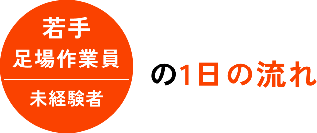 若手足場作業員の一日の流れ